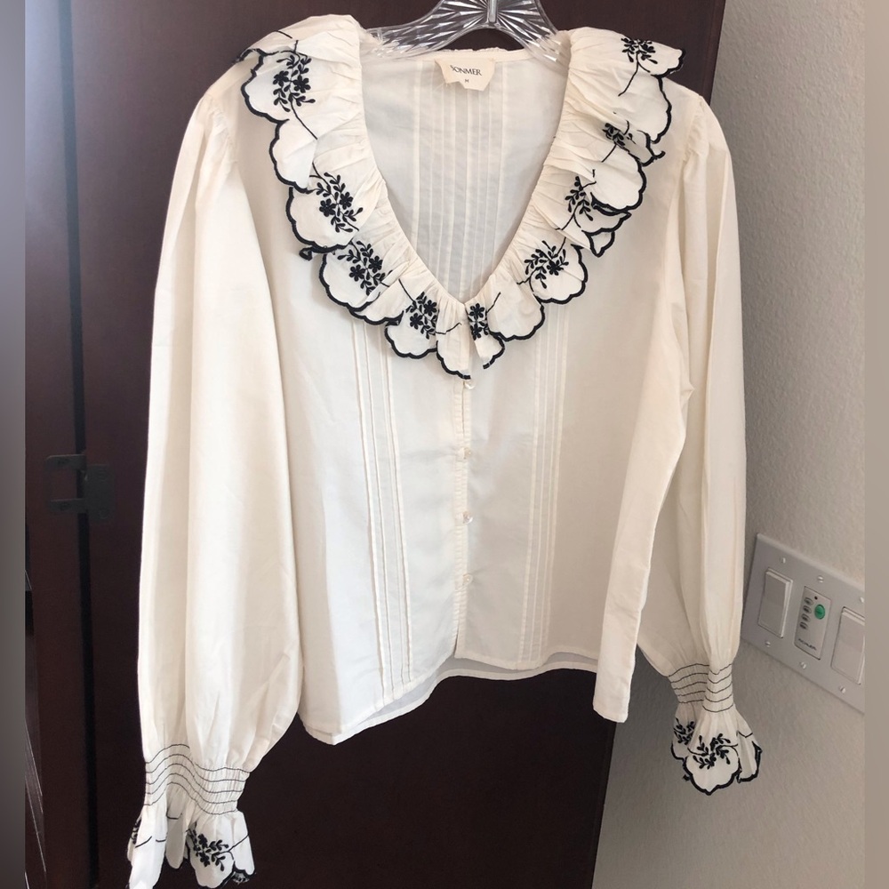 Sonmer Margarita Blouse Ecru Size Medium